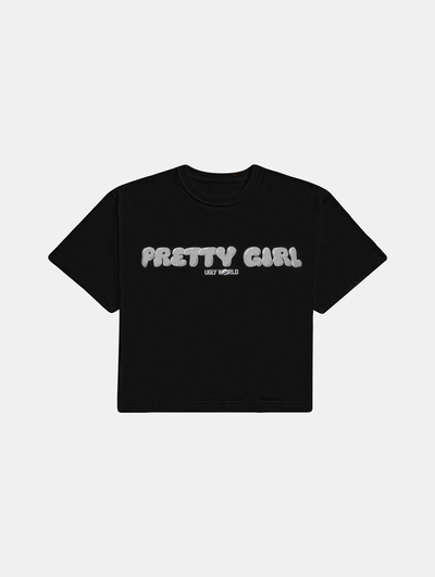 PRETTY GIRL BABY TEE Black