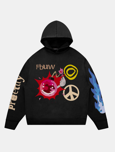 PEACE HOODIE Black