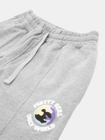 PRETTY GIRL PLEATED SWEATPANT Grey