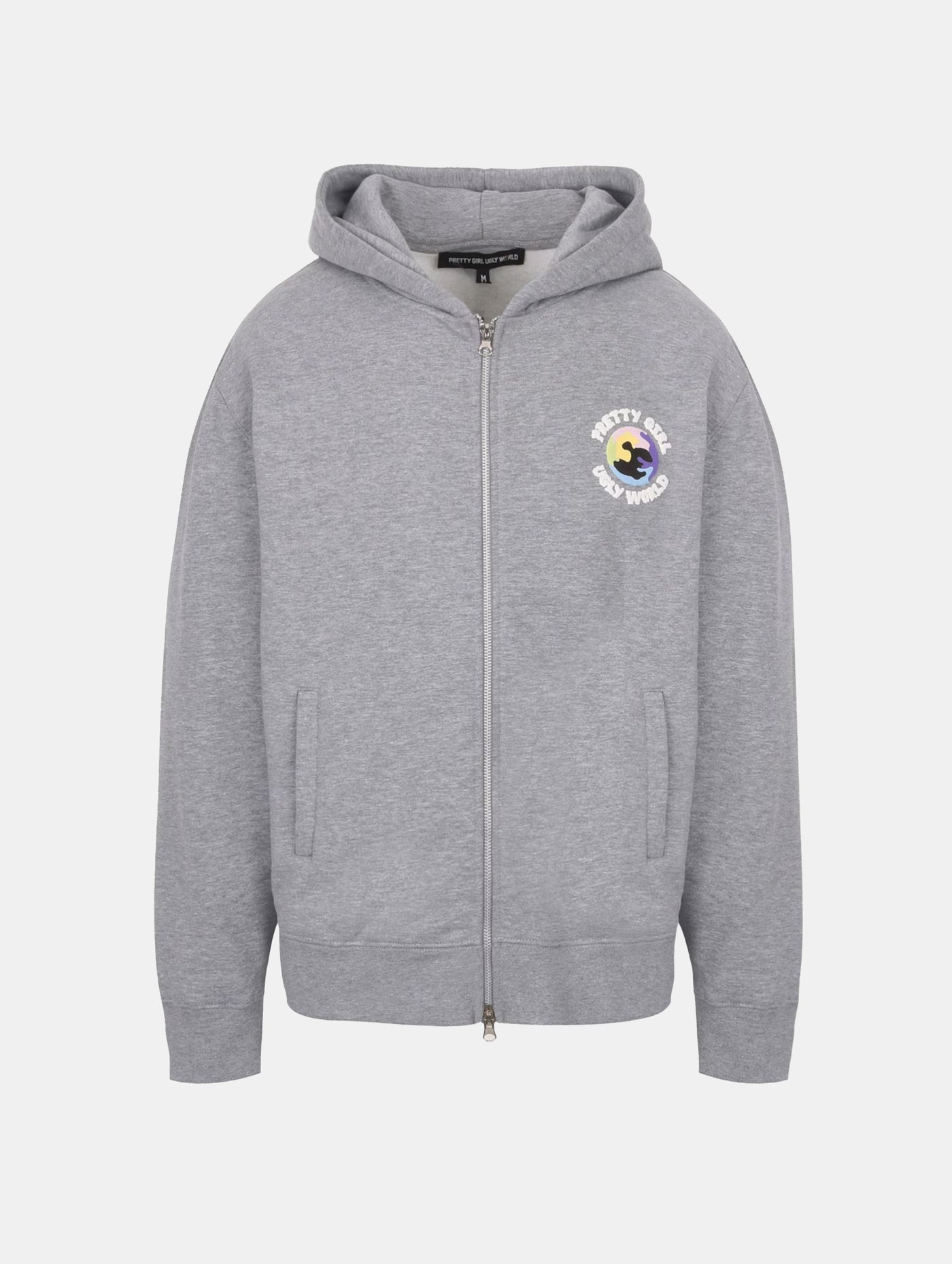 PRETTY GIRL WORLD ZIP HOOD Grey