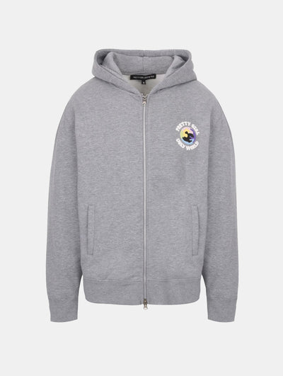 PRETTY GIRL WORLD ZIP HOOD Grey