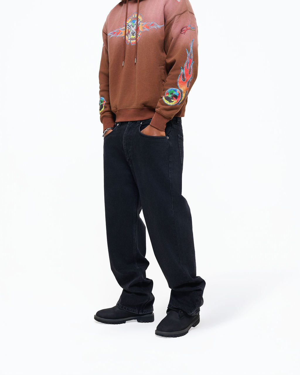Relaxed Woven straight leg Denim