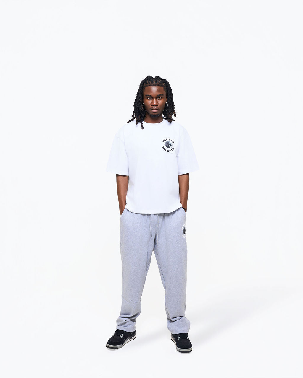 WORLD WHITE/GREY TEE