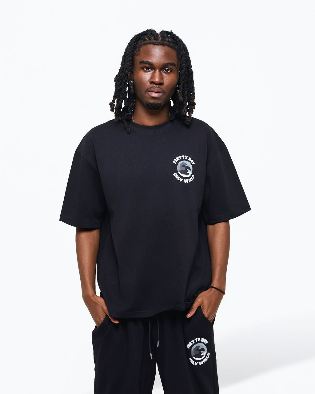 WORLD BLACK/GREY TEE