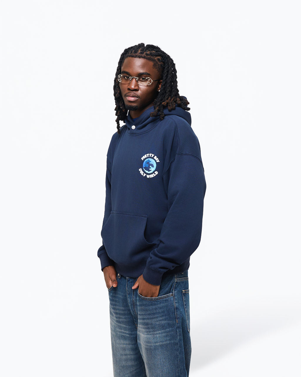 WORLD NAVY HOODIE