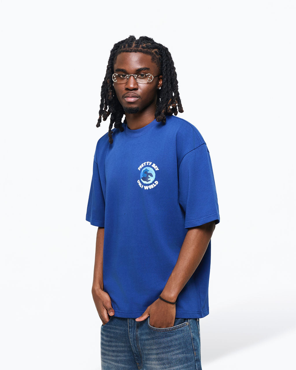 WORLD NAVY TEE