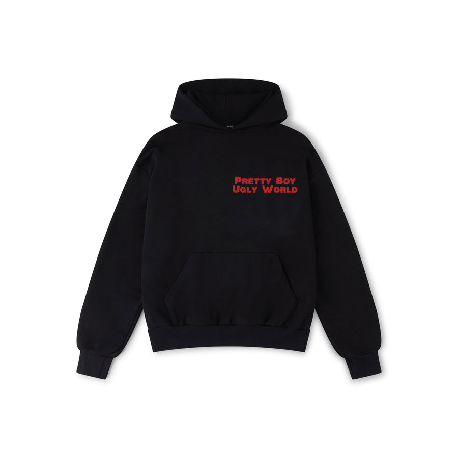 SALE - HEARTS - HOODIE - BLACK